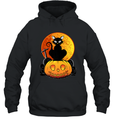 Happy Halloween Spooky Pumpkins Black Cat For Women Hooded Sweatshirt Hooded Sweatshirt - jonhlittlestore88