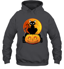 Happy Halloween Spooky Pumpkins Black Cat For Women Hooded Sweatshirt Hooded Sweatshirt - jonhlittlestore88