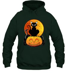 Happy Halloween Spooky Pumpkins Black Cat For Women Hooded Sweatshirt Hooded Sweatshirt - jonhlittlestore88