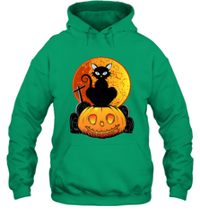 Happy Halloween Spooky Pumpkins Black Cat For Women Hooded Sweatshirt Hooded Sweatshirt - jonhlittlestore88