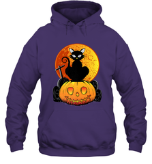 Happy Halloween Spooky Pumpkins Black Cat For Women Hooded Sweatshirt Hooded Sweatshirt - jonhlittlestore88