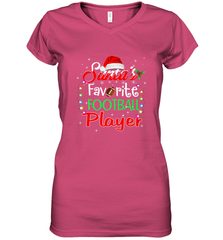 NFL Santa's Favorite Football Player Xmas Light Hat Christmas Women's V-Neck T-Shirt Women's V-Neck T-Shirt - jonhlittlestore88