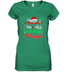 NFL Santa's Favorite Football Player Xmas Light Hat Christmas Women's V-Neck T-Shirt Women's V-Neck T-Shirt - jonhlittlestore88