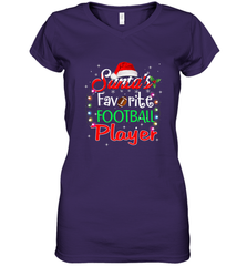 NFL Santa's Favorite Football Player Xmas Light Hat Christmas Women's V-Neck T-Shirt Women's V-Neck T-Shirt - jonhlittlestore88