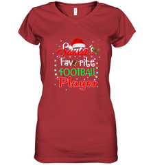 NFL Santa's Favorite Football Player Xmas Light Hat Christmas Women's V-Neck T-Shirt Women's V-Neck T-Shirt - jonhlittlestore88