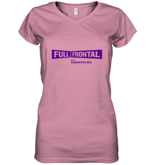 Full Frontal with Samantha Bee Purple Logo Women's V-Neck T-Shirt Women's V-Neck T-Shirt - jonhlittlestore88