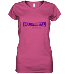 Full Frontal with Samantha Bee Purple Logo Women's V-Neck T-Shirt Women's V-Neck T-Shirt - jonhlittlestore88