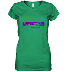 Full Frontal with Samantha Bee Purple Logo Women's V-Neck T-Shirt Women's V-Neck T-Shirt - jonhlittlestore88