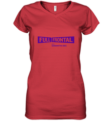 Full Frontal with Samantha Bee Purple Logo Women's V-Neck T-Shirt Women's V-Neck T-Shirt - jonhlittlestore88