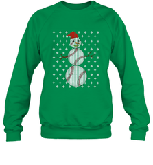 UGLY CHRISTMAS Baseball Snowman Holiday Santa Funny Men Gift Crewneck Sweatshirt Crewneck Sweatshirt - jonhlittlestore88
