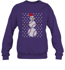 UGLY CHRISTMAS Baseball Snowman Holiday Santa Funny Men Gift Crewneck Sweatshirt Crewneck Sweatshirt - jonhlittlestore88