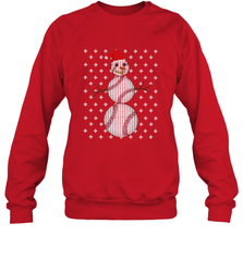 UGLY CHRISTMAS Baseball Snowman Holiday Santa Funny Men Gift Crewneck Sweatshirt Crewneck Sweatshirt - jonhlittlestore88