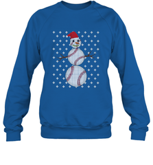 UGLY CHRISTMAS Baseball Snowman Holiday Santa Funny Men Gift Crewneck Sweatshirt Crewneck Sweatshirt - jonhlittlestore88