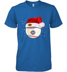 New York Mets Logo Baseball Ball Christmas Santa Hat Xmas Sport Funny Snow Men's Premium T-Shirt Men's Premium T-Shirt - jonhlittlestore88