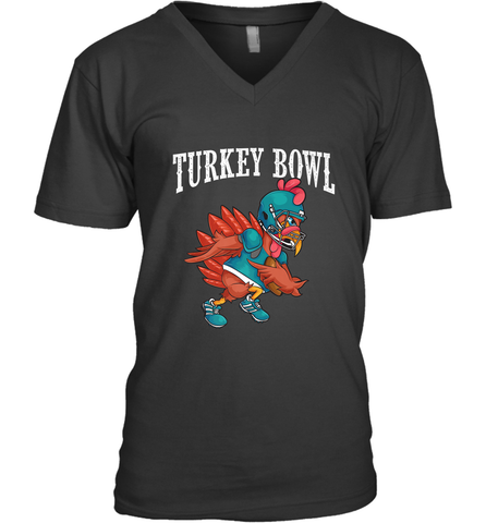 Cool Turkey Bowl _ Funny Thanksgiving Football Player Men's V-Neck Men's V-Neck / Black / S Men's V-Neck - jonhlittlestore88