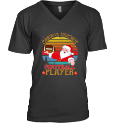 NFL Santa Favorite Football Player Funny Christmas Funny Men's V-Neck