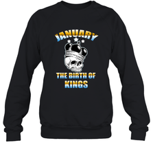 Kings Are Born In January Birthday For Men Crewneck Sweatshirt Crewneck Sweatshirt - jonhlittlestore88