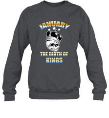 Kings Are Born In January Birthday For Men Crewneck Sweatshirt Crewneck Sweatshirt - jonhlittlestore88