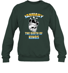 Kings Are Born In January Birthday For Men Crewneck Sweatshirt Crewneck Sweatshirt - jonhlittlestore88