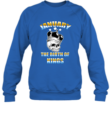Kings Are Born In January Birthday For Men Crewneck Sweatshirt Crewneck Sweatshirt - jonhlittlestore88