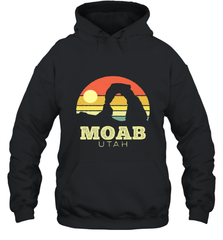 Moab Utah Vintage Sunset Arches Adventure Outdoors Hooded Sweatshirt Hooded Sweatshirt - jonhlittlestore88