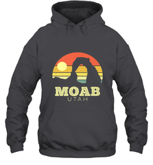 Moab Utah Vintage Sunset Arches Adventure Outdoors Hooded Sweatshirt Hooded Sweatshirt - jonhlittlestore88