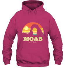 Moab Utah Vintage Sunset Arches Adventure Outdoors Hooded Sweatshirt Hooded Sweatshirt - jonhlittlestore88
