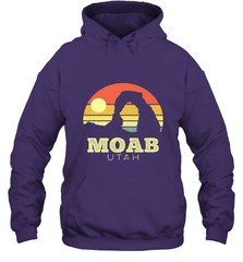 Moab Utah Vintage Sunset Arches Adventure Outdoors Hooded Sweatshirt Hooded Sweatshirt - jonhlittlestore88