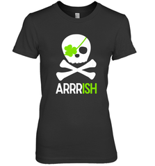 St. Patricks Day Irish Pirate Skull and Cross bones Women's Premium T-Shirt Women's Premium T-Shirt - jonhlittlestore88