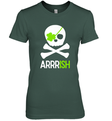 St. Patricks Day Irish Pirate Skull and Cross bones Women's Premium T-Shirt Women's Premium T-Shirt - jonhlittlestore88