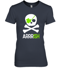 St. Patricks Day Irish Pirate Skull and Cross bones Women's Premium T-Shirt Women's Premium T-Shirt - jonhlittlestore88