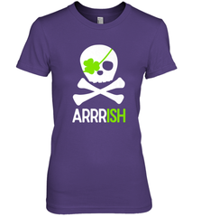 St. Patricks Day Irish Pirate Skull and Cross bones Women's Premium T-Shirt Women's Premium T-Shirt - jonhlittlestore88