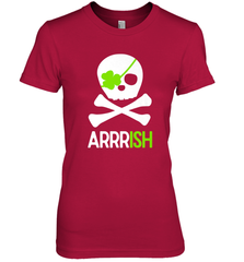 St. Patricks Day Irish Pirate Skull and Cross bones Women's Premium T-Shirt Women's Premium T-Shirt - jonhlittlestore88