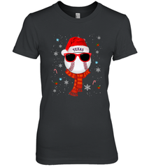 Texas Rangers Logo Christmas Baseball Player Glasses Santa Hat Pajama Gift Women's Premium T-Shirt Women's Premium T-Shirt - jonhlittlestore88