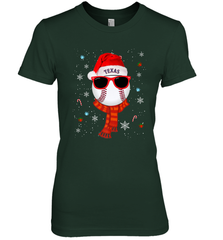 Texas Rangers Logo Christmas Baseball Player Glasses Santa Hat Pajama Gift Women's Premium T-Shirt Women's Premium T-Shirt - jonhlittlestore88