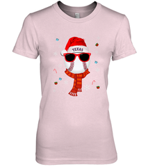 Texas Rangers Logo Christmas Baseball Player Glasses Santa Hat Pajama Gift Women's Premium T-Shirt Women's Premium T-Shirt - jonhlittlestore88