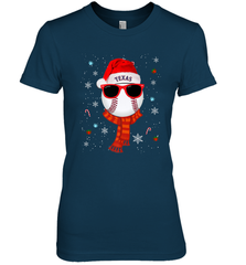 Texas Rangers Logo Christmas Baseball Player Glasses Santa Hat Pajama Gift Women's Premium T-Shirt Women's Premium T-Shirt - jonhlittlestore88