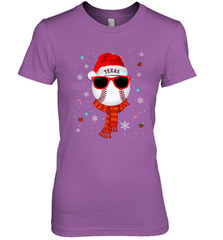 Texas Rangers Logo Christmas Baseball Player Glasses Santa Hat Pajama Gift Women's Premium T-Shirt Women's Premium T-Shirt - jonhlittlestore88