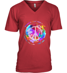 Woodstocks 50th Anniversary Peace Love tee Men's V-Neck Men's V-Neck - jonhlittlestore88