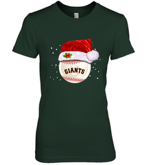 San Francisco Giants Logo Baseball Ball Christmas Santa Hat Xmas Sport Funny Snow Women's Premium T-Shirt Women's Premium T-Shirt - jonhlittlestore88