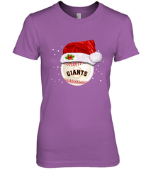 San Francisco Giants Logo Baseball Ball Christmas Santa Hat Xmas Sport Funny Snow Women's Premium T-Shirt Women's Premium T-Shirt - jonhlittlestore88