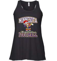 NFL Minnesota Christmas Funny Dabbing Santa playing football Women's Racerback Tank Women's Racerback Tank - jonhlittlestore88