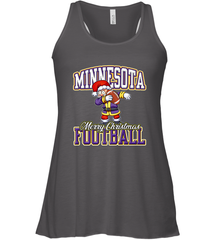 NFL Minnesota Christmas Funny Dabbing Santa playing football Women's Racerback Tank Women's Racerback Tank - jonhlittlestore88
