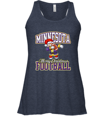 NFL Minnesota Christmas Funny Dabbing Santa playing football Women's Racerback Tank Women's Racerback Tank - jonhlittlestore88