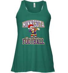 NFL Minnesota Christmas Funny Dabbing Santa playing football Women's Racerback Tank Women's Racerback Tank - jonhlittlestore88