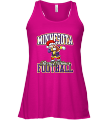 NFL Minnesota Christmas Funny Dabbing Santa playing football Women's Racerback Tank Women's Racerback Tank - jonhlittlestore88
