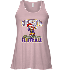 NFL Minnesota Christmas Funny Dabbing Santa playing football Women's Racerback Tank Women's Racerback Tank - jonhlittlestore88
