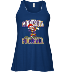 NFL Minnesota Christmas Funny Dabbing Santa playing football Women's Racerback Tank Women's Racerback Tank - jonhlittlestore88