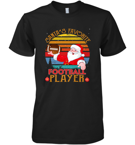 NFL Santa Favorite Football Player Funny Christmas Funny Men's Premium T-Shirt Men's Premium T-Shirt / Black / XS Men's Premium T-Shirt - jonhlittlestore88