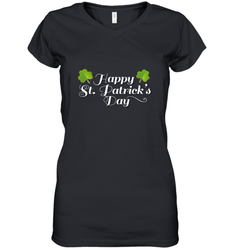Shamrock Happy St patrick's Shirt for men and women (2) Women's V-Neck T-Shirt